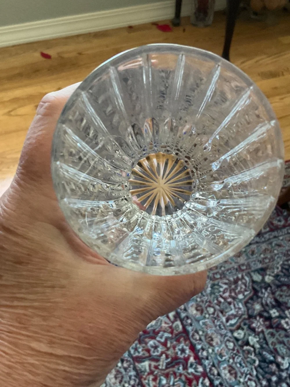 Pair of Mikasa Park Lane crystal highball glasses.  Clear. EUC